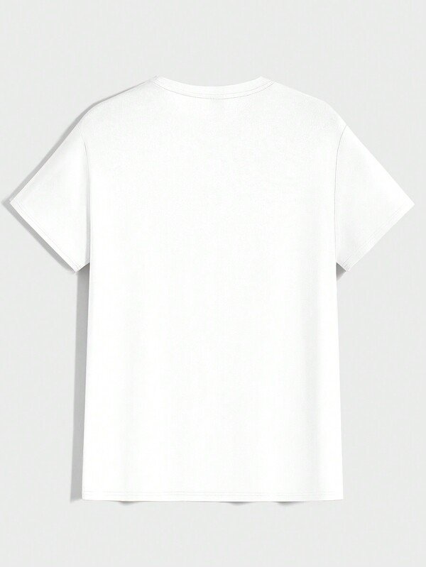 Men White Oversized Printed Half Moon T-shirt - Image 2