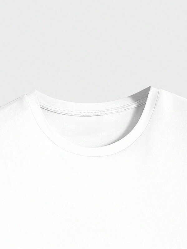 Men White Oversized Printed Half Moon T-shirt - Image 4