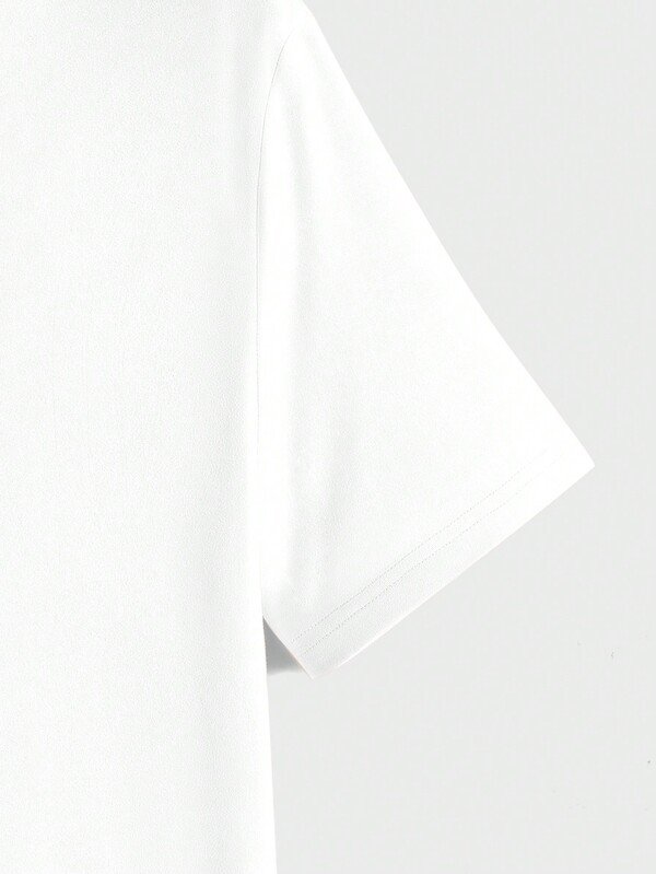 Men White Oversized Printed Half Moon T-shirt - Image 3