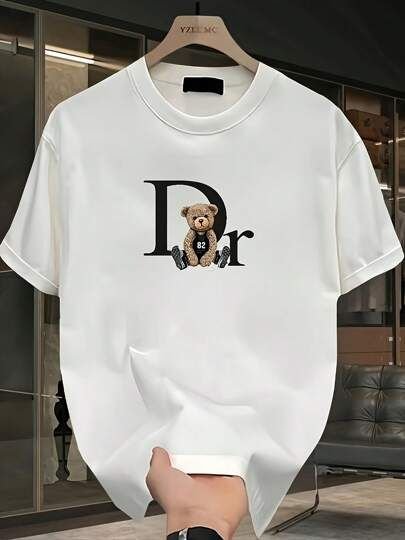 Men White Oversized Printed Dior T-shirt