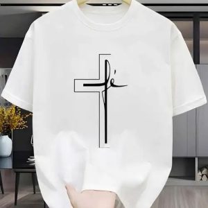 Men White Oversized Typography Life T-shirt