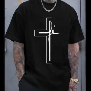 Men Black Oversized Typography Life T-shirt